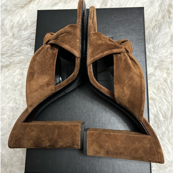 SAINT LAURENT MULE BLOCK HEELS - Picture 4 of 8